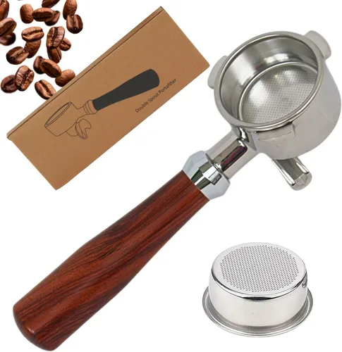 Miniatura 8 de Portafiltro Espresso 51mm con doble salida Compatible con Delonghi Dedica EC680 y EC685 así como modelos de cafetera SMEG y EUPA - Incluye cesta