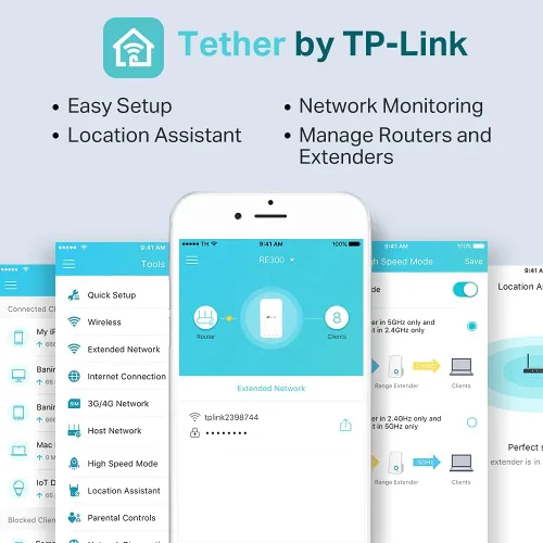 Miniatura 9 de TP-Link - Amplificador WiFi AC1200 (RE300), cubre hasta 1500 pies cuadrados y 25 dispositivos, hasta 1200 mbps, admite OneMesh, repetidor WiFi