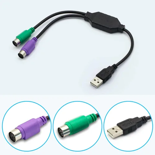 Miniatura 8 de PS/2 to USB Adapter Cable, 4Pack PS2 Female to USB Male Converter Connector Adapter for PC Keyboard