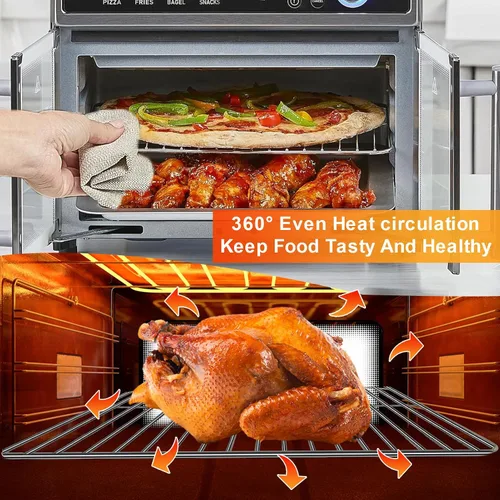 Miniatura 6 de Accesorios de horno tostador para encimera BLACK+DECKER Crisp 'N Bake Air Fryer Tostador Horno tostador, 12.4 x 12.2 pulgadas, acero inoxidable