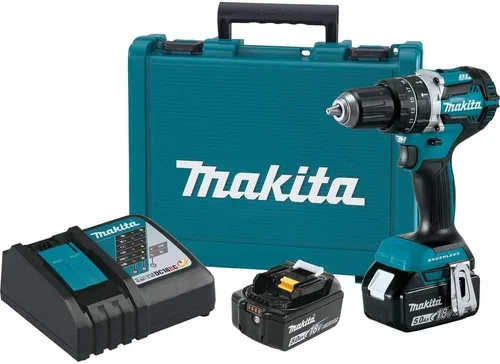 Makita XPH12T 18V LXT Kit de taladro y perforadora sin conductor, compacto, sin escobillas, de iones de litio, 1/2"