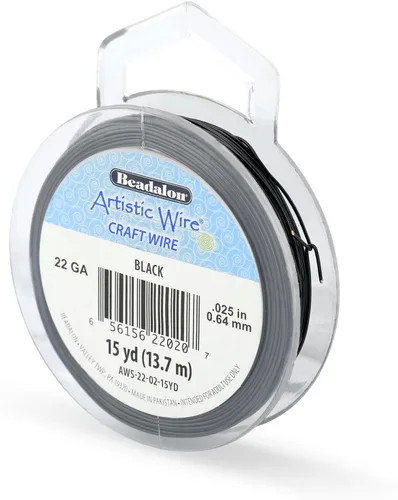 Miniatura 63 de Artistic Wire, alambre para manualidades de calibre 22 bañado en plata, resistente a las manchas, color cobre, blanco, 9,1 m