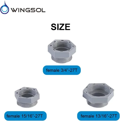 Miniatura 3 de WINGSOL Kits de adaptador de rosca de compresión para filtro de montaje de grifo de cocina, manguera de jardín, desviador de aireador de bañera