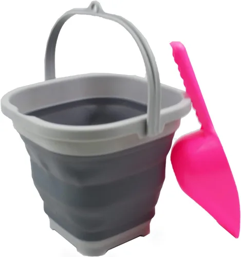 Miniatura 5 de SAMMART Cubo de plástico plegable súper mini cuadrado de 2.6 L (0.68 galones) - Tina cuadrada plegable - Cubo de agua portátil para pesca - Maceta