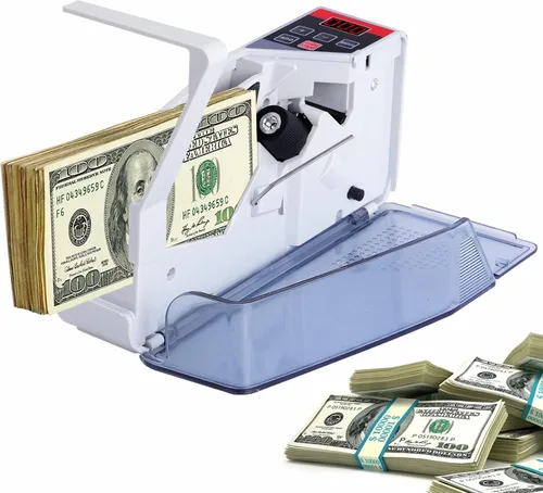 Máquina de contador de dinero portátil Mini contador de billetes contador de cuentas Máquina de contador de moneda portátil