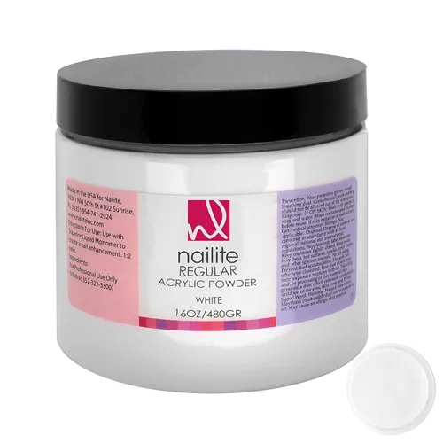 Miniatura 8 de Regular - Polvo acrílico profesional para extensión de uñas, sistema de ajuste lento, fórmula EMA y efecto no amarillento, transparente (16 onzas)