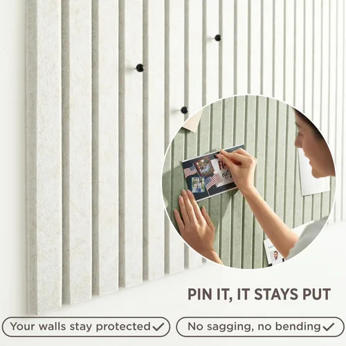 Miniatura 3 de VIVELDA Azulejos de fieltro para tablón de anuncios de 48 x 36 pulgadas, paquete de 12 tableros de corcho alternativos, certificado OEKO-TEX