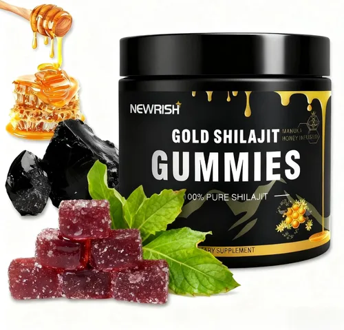 Shilajit - Gomitas para mujer, palitos de miel Shilajit, gomitas Shilajit, ácido fúlvico y más de 85 minerales traza I para hombres, mujeres I sin