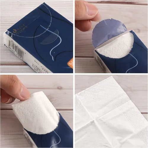 Miniatura 2 de Vababa Paquete de 480 mini bolsillos multipliegues, pañuelos faciales de 4 capas sin perfume, color blanco Unscented, Thick 4-Ply Layer Design