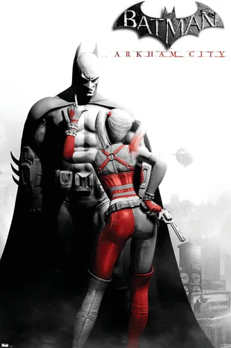 Miniatura 13 de Trends International DC Comics VIdeo Game - Póster de pared de Arkham City, arte clave, 14.725 x 22.375 pulgadas, versión enmarcada de madera
