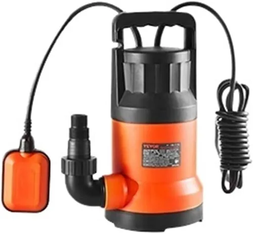 Bomba utilitaria 1HP 4000GPH Bomba de agua sumergible de alto flujo de 31 pies con cable de alimentación de 10 pies de largo para drenar el agua