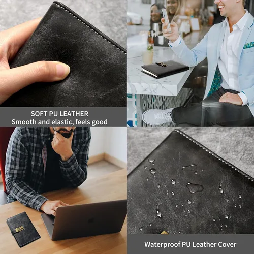 Miniatura 6 de CAGIE Diario con candado para hombre, recargable, 192 páginas forradas, diario bloqueado con bolígrafo, diario A5 con cerradura para escribir regalo