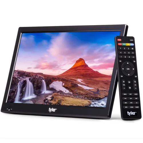 Miniatura 9 de Tyler 13" Monitor LCD de TV portátil con batería, capacidad inalámbrica, HD-TV, HDMI, ranura para tarjeta SD, USB, RCA, AC/DC, radio FM, cargador