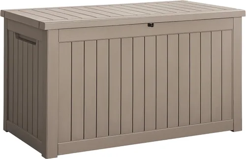 Miniatura 30 de Devoko 29 Gallon Waterproof Outdoor Storage Box Resin Deck Box Lockable and UV Resistant for Patio Furniture, Garden Tools (Black, 29 Gallon)