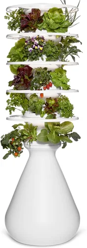 Miniatura 11 de Kit de inicio Farmstand con anillos luminosos y 18 créditos para plántulas Pequeño kit de sistema de cultivo hidropónico Torre de maceta