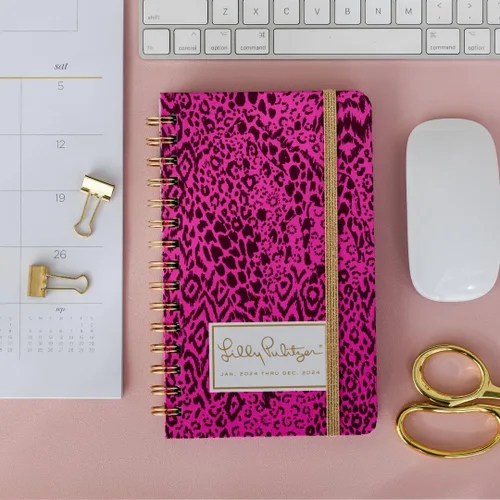 Miniatura 6 de Lilly Pulitzer Agenda diaria 2024, agenda mediana de enero de 2024 a diciembre de 2024, agenda semanal con calendario mensual, calcomanías