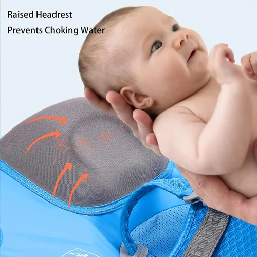 Miniatura 5 de Mambobaby Flotadores con toldo y cola, flotador de bebé no inflable para piscina, añade cola, evita voltear natación, entrenador, flotadores de bebé