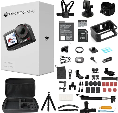 Miniatura 8 de DJI Osmo Action 5 Pro Combo estándar, cámara de acción impermeable con sensor de 1/1.3 pulgadas, video 4K/120fps, seguimiento de temas