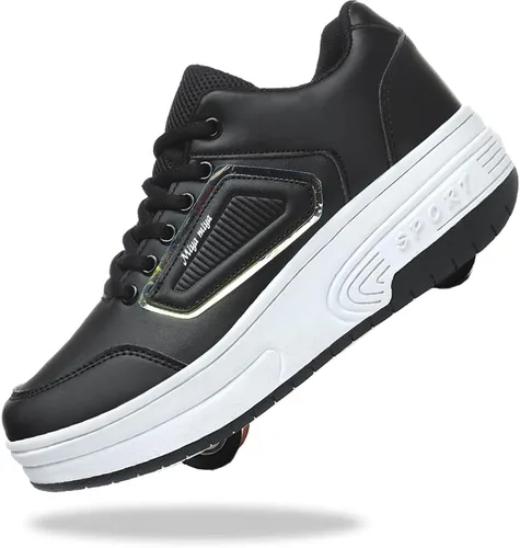 Miniatura 19 de Zapatos para niños con ruedas - 4 en 1 Zapatos con ruedas iluminados con luces LED recargables por USB para regalos de Navidad y escuela