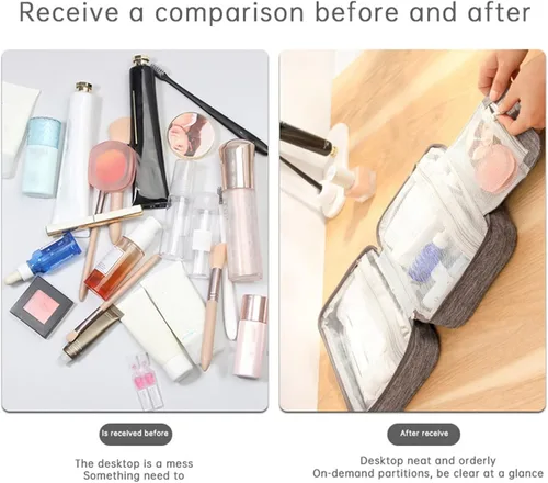 Miniatura 5 de Juego de neceser para mujer, para accesorios, bolsa de maquillaje, artículos de tocador de agua, contenedor de champú, artículos de aseo