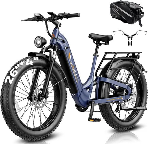 Miniatura 10 de Jasion Bicicleta eléctrica Thunder/PRO/ST, 2000 W/1800 W Peak Ebikes para adultos, neumático de grasa de 26 pulgadas, mejor bicicleta eléctrica