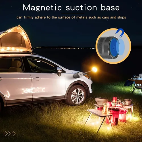 Miniatura 3 de Luces de Camping Recargables, Linterna de Camping Desmontable con Soporte, Lámpara de Campamento Telescópica Impermeable, Luz de Trabajo Magnética