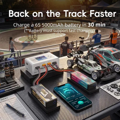 Miniatura 3 de Gens Ace iMARS D300 Plus Lipo Cargador de batería Dual Lipo Cargador 16A AC 300W DC 700W Bluetooth App Controlado Smart Fast Balance Cargador