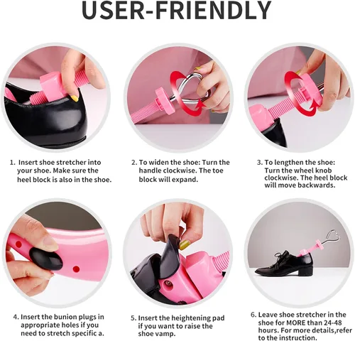 Miniatura 3 de Ensanchador de zapatos para mujeres y hombres, pies anchos, ajustable en 4 direcciones, ampliador de zapatos