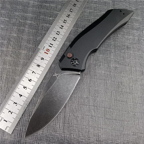 Miniatura 9 de HUAAO Cuchillo plegable de 3.3 '' 9Cr13MoV Hoja de acero T6 Aviación Manijas de aluminio al aire libre EDC Herramientas Navajas de bolsillo con clip