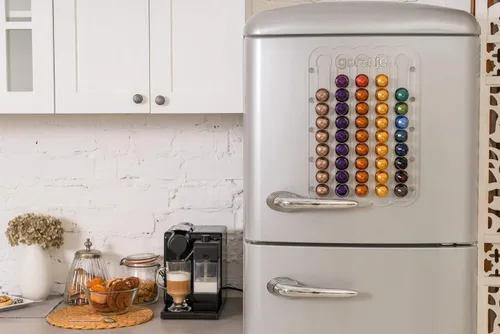 Miniatura 4 de Demi's Home Soporte magnético para cápsulas de café Nespresso Originales, apto para ser montado en el refrigerador (transparente)