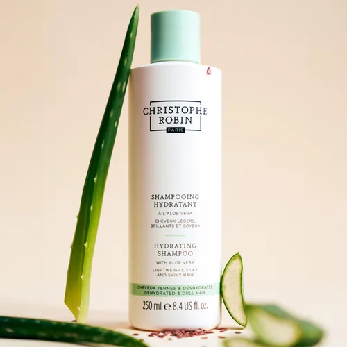 Miniatura 4 de Christophe Robin Champú hidratante con aloe vera, ligero, ultrahidratante, para cabello seco y opaco, 8.4 onzas líquidas