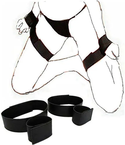 Miniatura 6 de Sujeción de cama para cama de tamaño individual, lazos sexuales para adultos para tobillos y muñecas, esposas sexuales, kits de bonage, correas