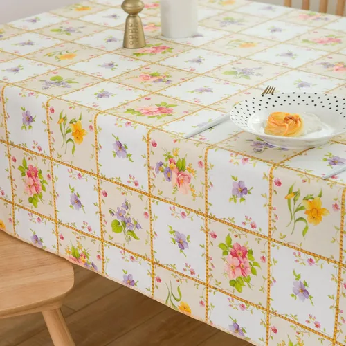 Miniatura 4 de Pioggia Mantel redondo de vinilo con reverso de franela, impermeable, a prueba de aceite, mantel de plástico lavable a prueba de derrames