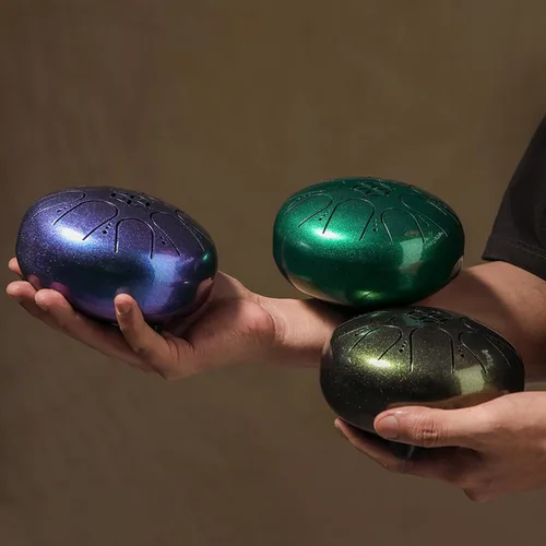 Miniatura 6 de Tambor de lluvia para jardín exterior, tambor de lengua de acero con bolsa de transporte, kit de tambor de tanque de mano de 5 pulgadas y 8 notas
