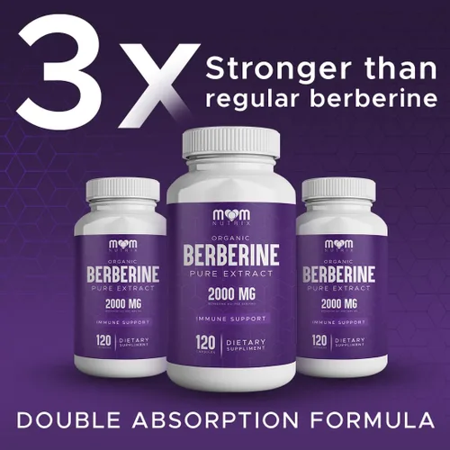 Miniatura 2 de THE MONK Extracto de berberina orgánica de 2000 mg - Vegano, sin OMG - Apoyo inmunológico - Suplemento de berberina HCL para mujeres y hombres - 120