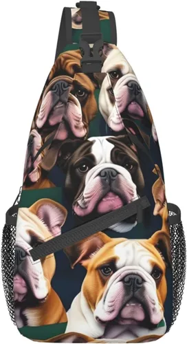 Lindo Husky Print Sling Bag Crossbody Sling Mochila Viaje Senderismo Bolsas de Pecho para Mujeres Hombres