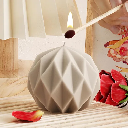 Miniatura 5 de Molde de bola de diamante para velas, moldes de silicona de fundición de resina para decoración del hogar y fabricación de velas, molde en espiral