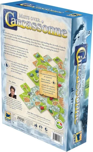 Miniatura 3 de Juego de mesa Mists Over Carcassonne Juego de estrategia de construcción de territorios Juego familiar cooperativo para niños y adultos A