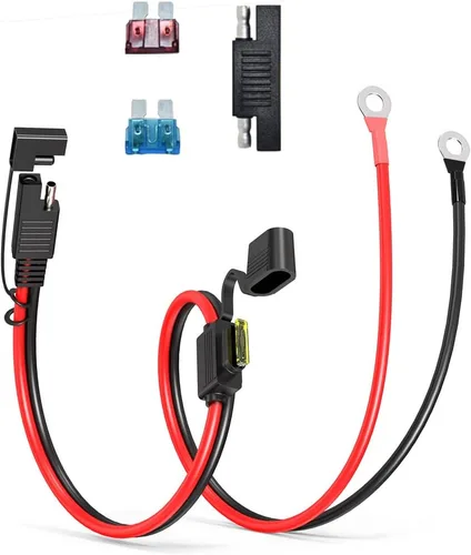 Miniatura 12 de ELFCULB Cable de extensión de enchufe de alimentación SAE a conector SAE, puerto de pared lateral SAE de montaje en panel de 14 AWG de 2 pies