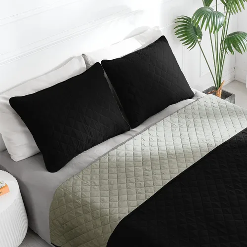 Miniatura 2 de Easy-Going - Juego de edredón reversible tamaño individual con 1 edredón y 1 funda de almohada, suave cubierta de cama, colcha de microfibra ligera