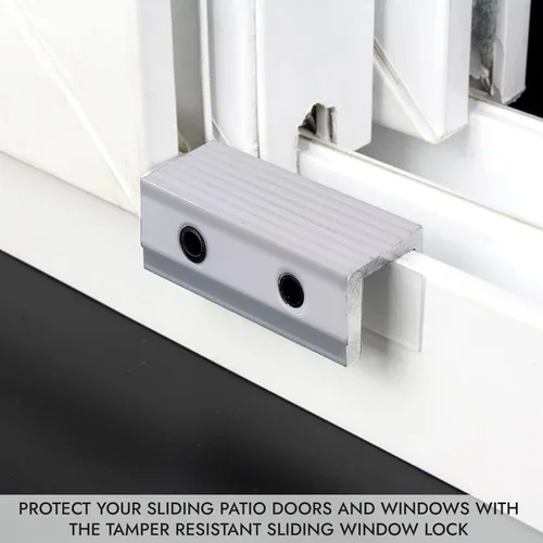 Miniatura 7 de NU-SET Cerradura Cerradura deslizante resistente a manipulaciones Cerradura de ventana de doble tornillo hexagonal para seguridad de ventana