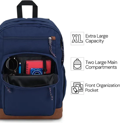 Miniatura 4 de JanSport Mochila genial con funda para laptop de 15 pulgadas, mochila grande para computadora con 2 compartimentos, correas ergonómicas, Azul Azul