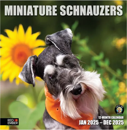 Miniatura 60 de RED EMBER Calendario de pared 2025 con diseño de cachorros de 12 meses, 12 x 24 pulgadas, abierto, papel grueso y resistente, para regalo