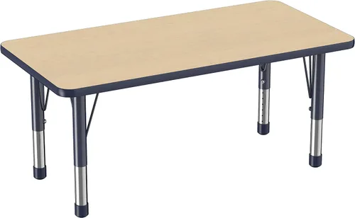 Miniatura 97 de FDP - Mesa rectangular para actividades escolares y aulas (24 x 36 pulgadas), patas gruesas para niños pequeños, altura ajustable de 15 a 24