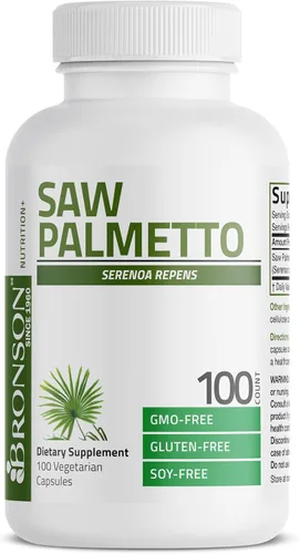 Miniatura 4 de Bronson Saw Palmetto Extra Strength apoya la función saludable de la próstata y el apoyo a la salud urinaria, sin OMG, 100 cápsulas vegetarianas
