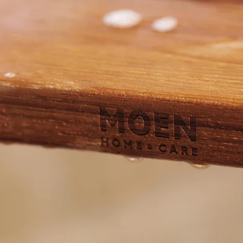 Miniatura 8 de Moen Muebles de seguridad para el baño, asiento de ducha plegable de aluminio de madera de teca, banco de ducha montado en la pared, DN7110