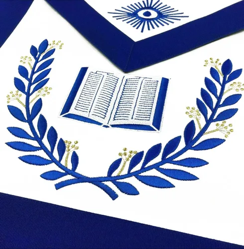 Miniatura 3 de Juego de 12 delantales Masonic Regalia con cuello de cadena con respaldo azul, Azul