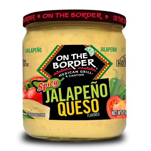 ON THE BORDER Queso picante de jalapeño, tarro de 15.25 onzas (paquete de 6)