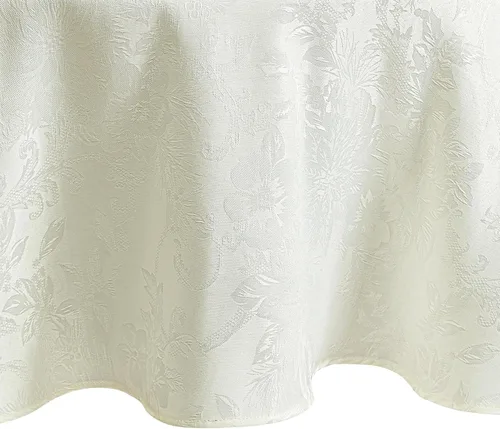 Miniatura 17 de Elrene Home Fashions Poinsettia Elegance - Servilletas de cena de tela jacquard para Navidad y vacaciones, juego de 4, 17"x17", rojo