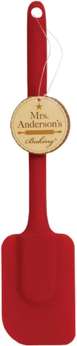 Miniatura 2 de Mrs. Anderson's Baking Espátula de silicona, flexible y antiadherente, diseño de una sola pieza, rojo, para mezclar, plegar, raspar, hornear